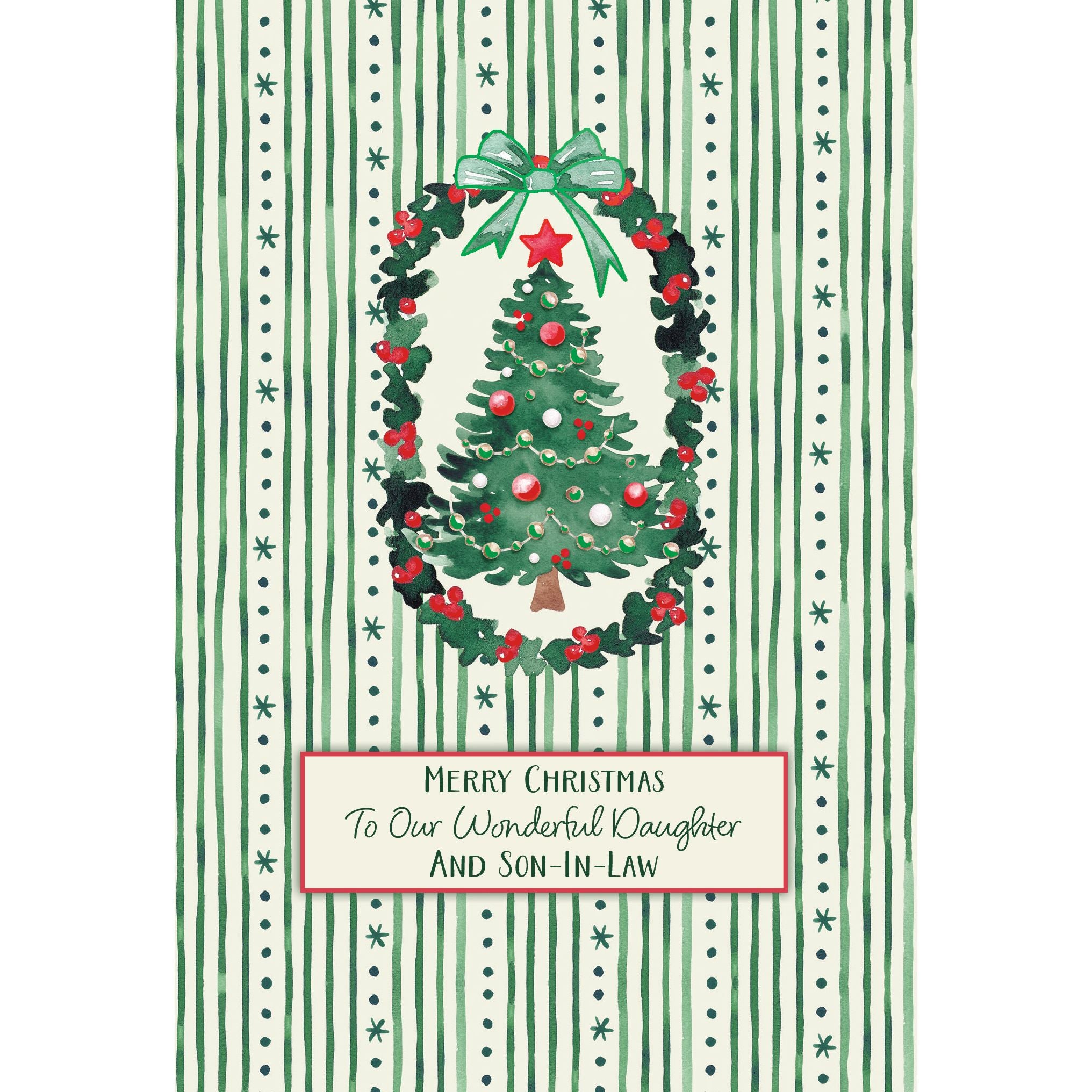 Tiny Tree Christmas Card Daughter & Husband
